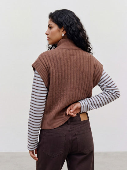 VMBANG RIB SL HIGHNECK ZIPPER VEST