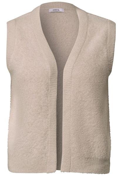 TOS open feather yarn vest