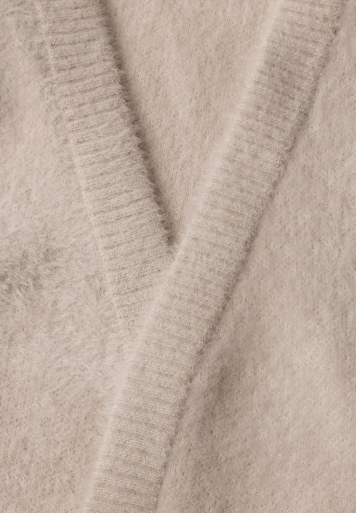 TOS open feather yarn vest