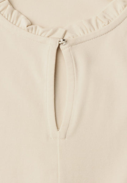 LTD QR frill neck basic shirt