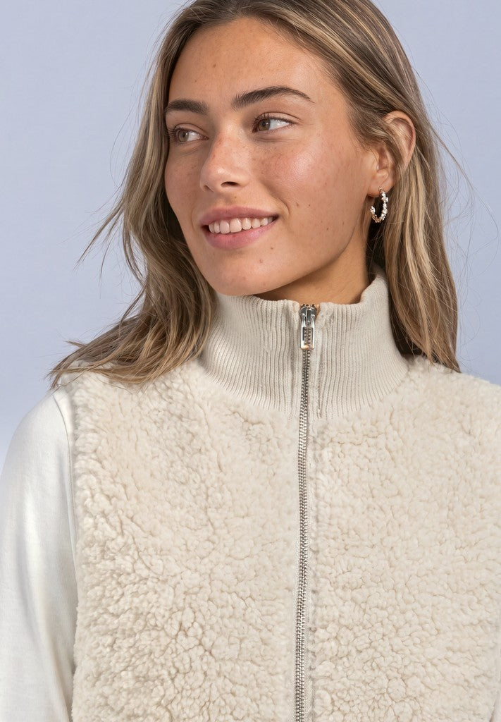LTD QR Curly  Fake Fur Vest w.