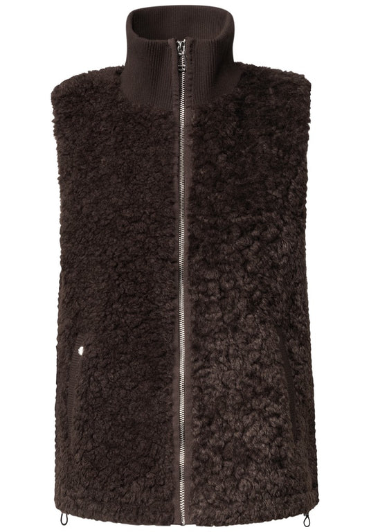 LTD QR Curly  Fake Fur Vest w.