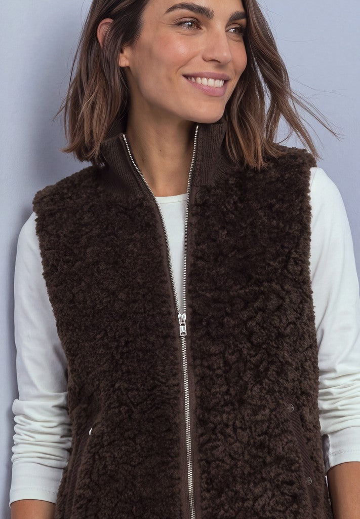 LTD QR Curly  Fake Fur Vest w.