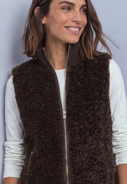 LTD QR Curly  Fake Fur Vest w.