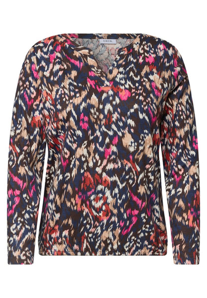 TOS AOP Split Neck Tunic