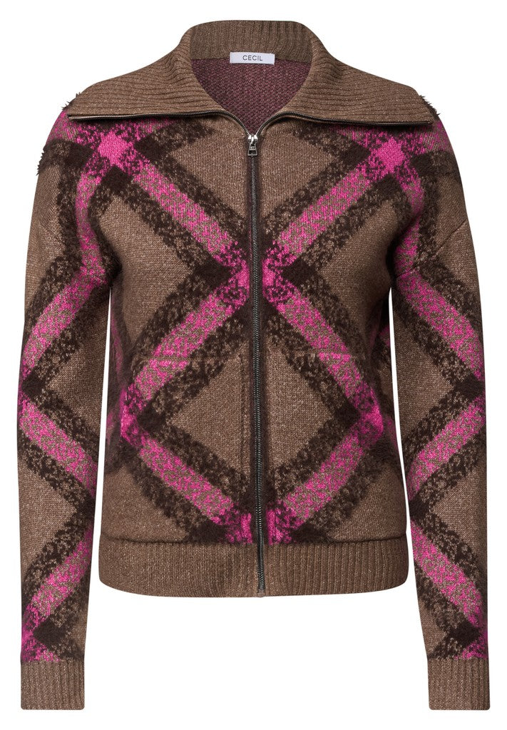 Cosy Featheryarn check cardiga
