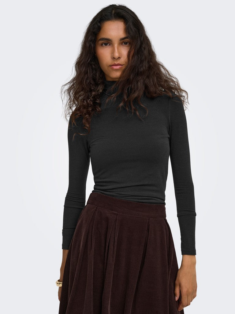 ONLGLAMOUR L/S ROLL-NECK TOP JRS NO