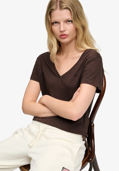STUDIOS SLUB EMB VEE TEE