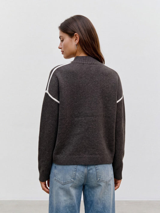 VMBOOM LS HIGHNECK PIPING PULLOVER