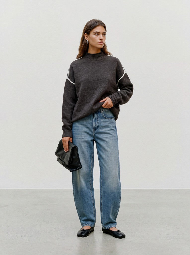 VMBOOM LS HIGHNECK PIPING PULLOVER