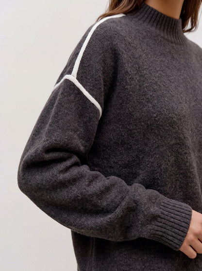 VMBOOM LS HIGHNECK PIPING PULLOVER