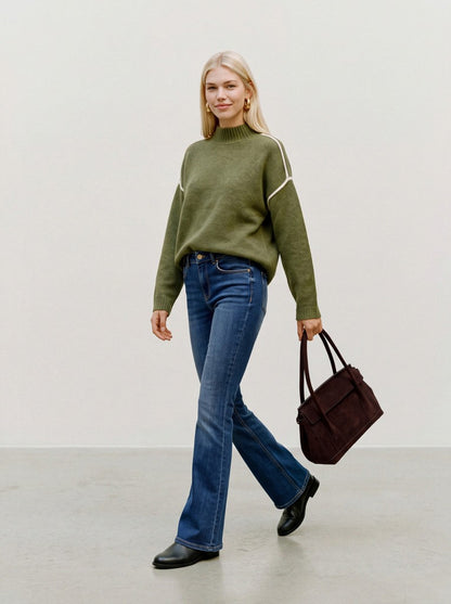 VMBOOM LS HIGHNECK PIPING PULLOVER