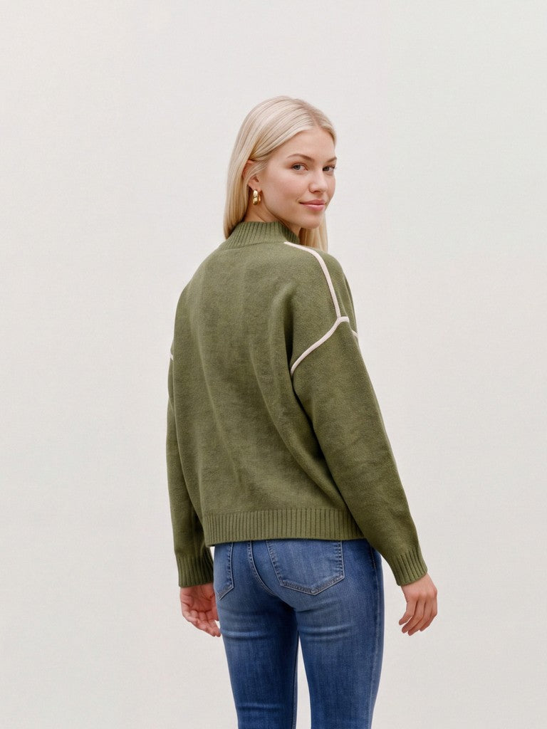 VMBOOM LS HIGHNECK PIPING PULLOVER