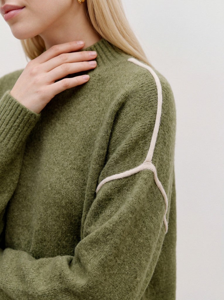 VMBOOM LS HIGHNECK PIPING PULLOVER