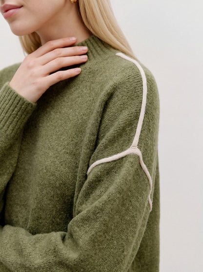 VMBOOM LS HIGHNECK PIPING PULLOVER