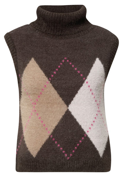TOS Featheryarn argyle vest