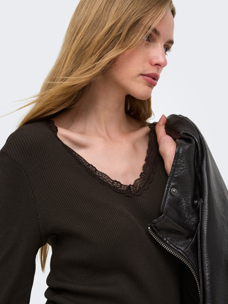 ONLSARA SHARAI L/S V-NECK TOP JRS N