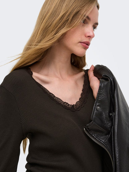 ONLSARA SHARAI L/S V-NECK TOP JRS N