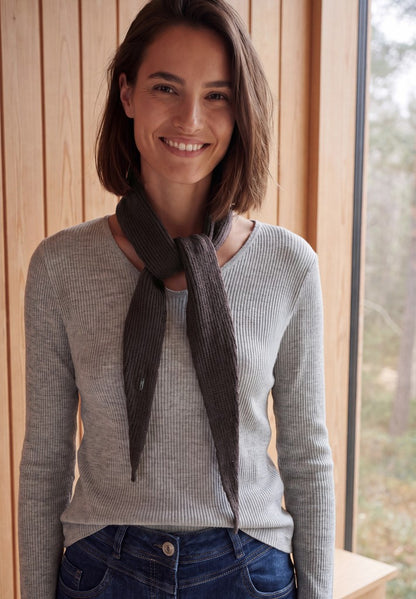 TOS Small Solid Knit Scarf